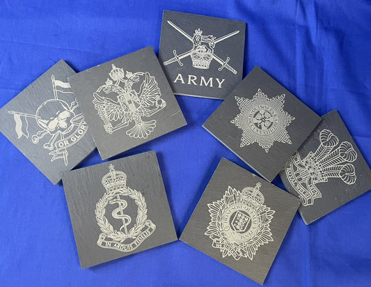 Regimental Slate Coasters (set of 6)