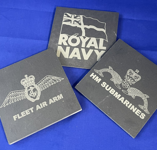 Royal Navy - Slate Coaster Set